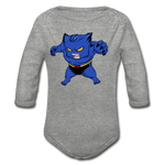 Character #7 Organic Long Sleeve Baby Bodysuit - heather gray