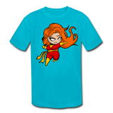Character #8 Kids' Moisture Wicking Performance T-Shirt - turquoise
