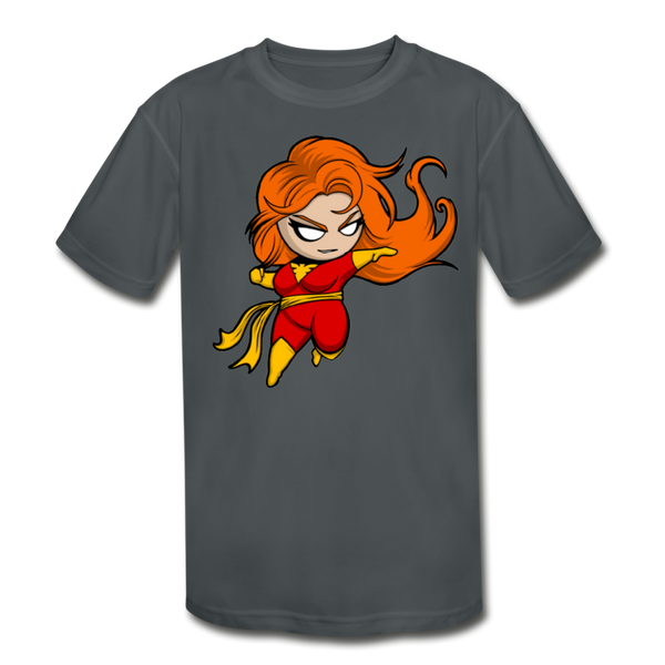 Character #8 Kids' Moisture Wicking Performance T-Shirt - charcoal
