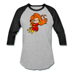Character #8 Baseball T-Shirt - heather gray/black
