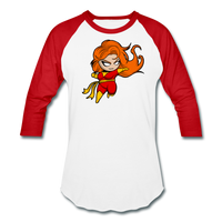 Character #8 Baseball T-Shirt - white/red