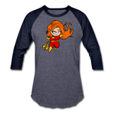 Character #8 Baseball T-Shirt - heather blue/navy