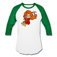 Character #8 Baseball T-Shirt - white/kelly green