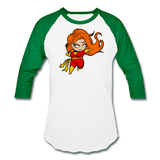 Character #8 Baseball T-Shirt - white/kelly green