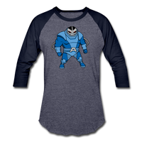 Character #10 Baseball T-Shirt - heather blue/navy