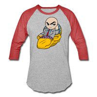 Character #9 Baseball T-Shirt - heather gray/red