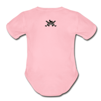 Character #9 Organic Short Sleeve Baby Bodysuit - light pink