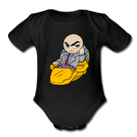 Character #9 Organic Short Sleeve Baby Bodysuit - black