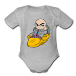 Character #9 Organic Short Sleeve Baby Bodysuit - heather gray
