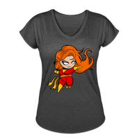 Character #8 Women's Tri-Blend V-Neck T-Shirt - deep heather