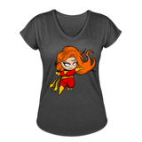 Character #8 Women's Tri-Blend V-Neck T-Shirt - deep heather