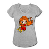 Character #8 Women's Tri-Blend V-Neck T-Shirt - heather gray