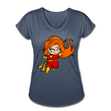 Character #8 Women's Tri-Blend V-Neck T-Shirt - navy heather