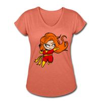 Character #8 Women's Tri-Blend V-Neck T-Shirt - heather bronze