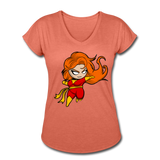 Character #8 Women's Tri-Blend V-Neck T-Shirt - heather bronze