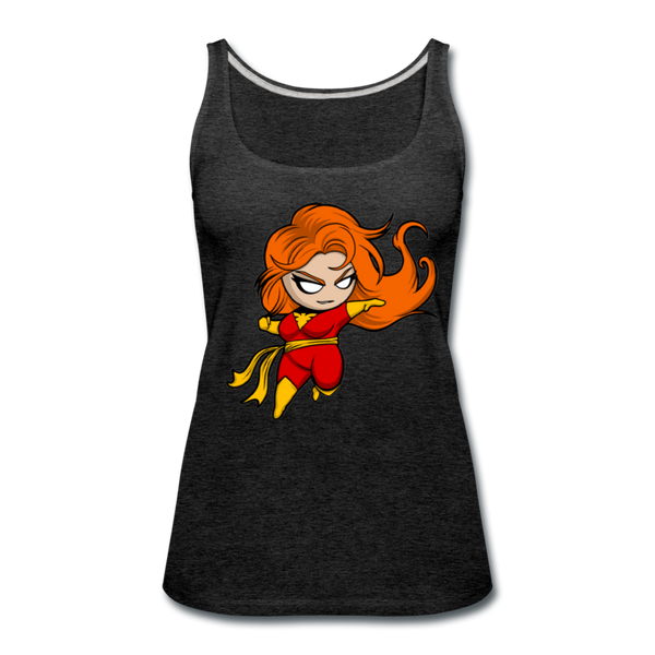Character #8 Women’s Premium Tank Top - charcoal gray