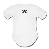 Character #8 Organic Short Sleeve Baby Bodysuit - white