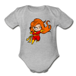 Character #8 Organic Short Sleeve Baby Bodysuit - heather gray