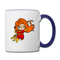 Character #8 Contrast Coffee Mug - white/cobalt blue