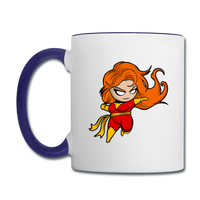 Character #8 Contrast Coffee Mug - white/cobalt blue