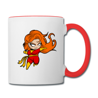 Character #8 Contrast Coffee Mug - white/red