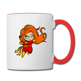 Character #8 Contrast Coffee Mug - white/red