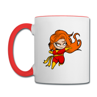 Character #8 Contrast Coffee Mug - white/red