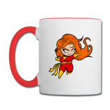Character #8 Contrast Coffee Mug - white/red
