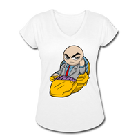 Character #9 Women's Tri-Blend V-Neck T-Shirt - white