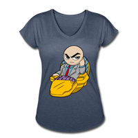 Character #9 Women's Tri-Blend V-Neck T-Shirt - navy heather
