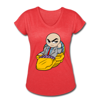 Character #9 Women's Tri-Blend V-Neck T-Shirt - heather red