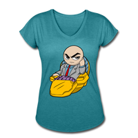 Character #9 Women's Tri-Blend V-Neck T-Shirt - heather turquoise
