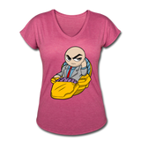Character #9 Women's Tri-Blend V-Neck T-Shirt - heather raspberry