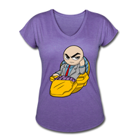 Character #9 Women's Tri-Blend V-Neck T-Shirt - purple heather