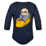 Character #9 Organic Long Sleeve Baby Bodysuit - dark navy
