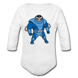 Character #10 Organic Long Sleeve Baby Bodysuit - white
