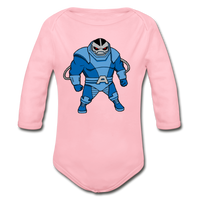 Character #10 Organic Long Sleeve Baby Bodysuit - light pink