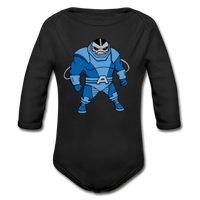 Character #10 Organic Long Sleeve Baby Bodysuit - black