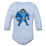 Character #10 Organic Long Sleeve Baby Bodysuit - sky