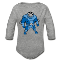 Character #10 Organic Long Sleeve Baby Bodysuit - heather gray