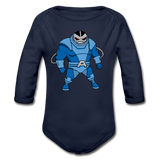 Character #10 Organic Long Sleeve Baby Bodysuit - dark navy