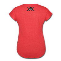 Triggered Logo Women's Tri-Blend V-Neck T-Shirt - heather red