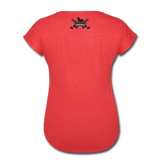 Triggered Logo Women's Tri-Blend V-Neck T-Shirt - heather red