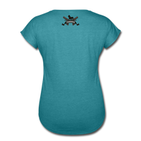 Triggered Logo Women's Tri-Blend V-Neck T-Shirt - heather turquoise