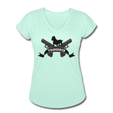 Triggered Logo Women's Tri-Blend V-Neck T-Shirt - mint