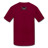 Triggered Logo Kids' Moisture Wicking Performance T-Shirt - burgundy