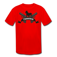Triggered Logo Kids' Moisture Wicking Performance T-Shirt - red