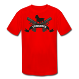 Triggered Logo Kids' Moisture Wicking Performance T-Shirt - red