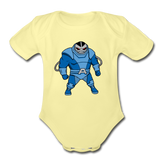 Character #10 Organic Short Sleeve Baby Bodysuit - washed yellow
