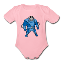 Character #10 Organic Short Sleeve Baby Bodysuit - light pink